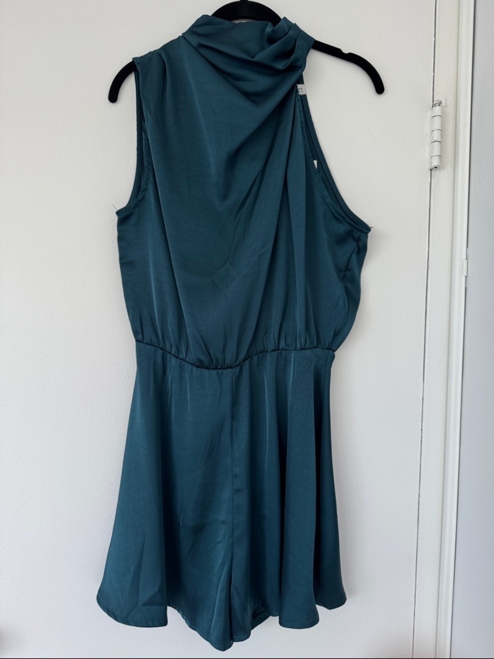 Hello Molly Teal Green Sleeveless High-Neck Romper. US size 8 fits like 6. NWT.